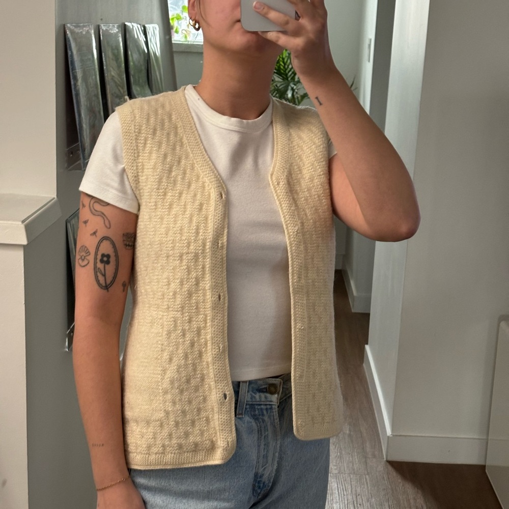 Wool Button Down Sweater Vest